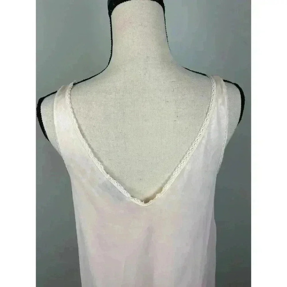 Vtg Val Mode Floor Length Rose Nightgown Pink Chiffon Slip Dress Sleeveless S - Picture 7 of 15